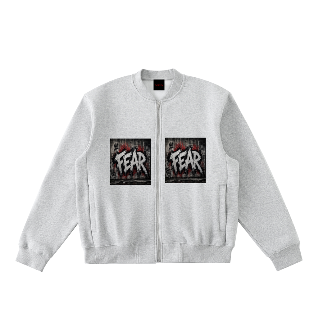 Essential Zip-Up Fleeced Varsity Jacket
