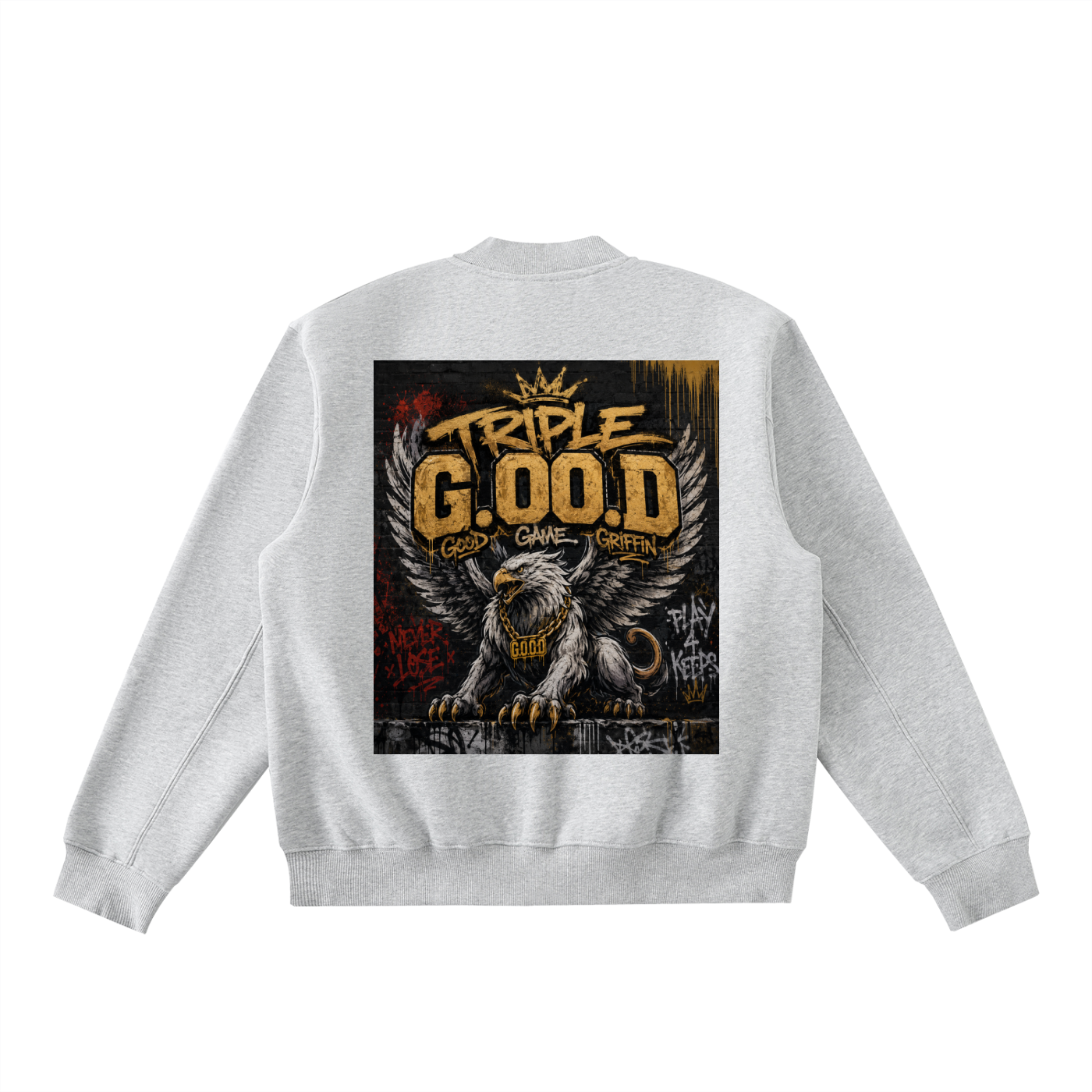 Essential Zip-Up Fleeced Varsity Jacket