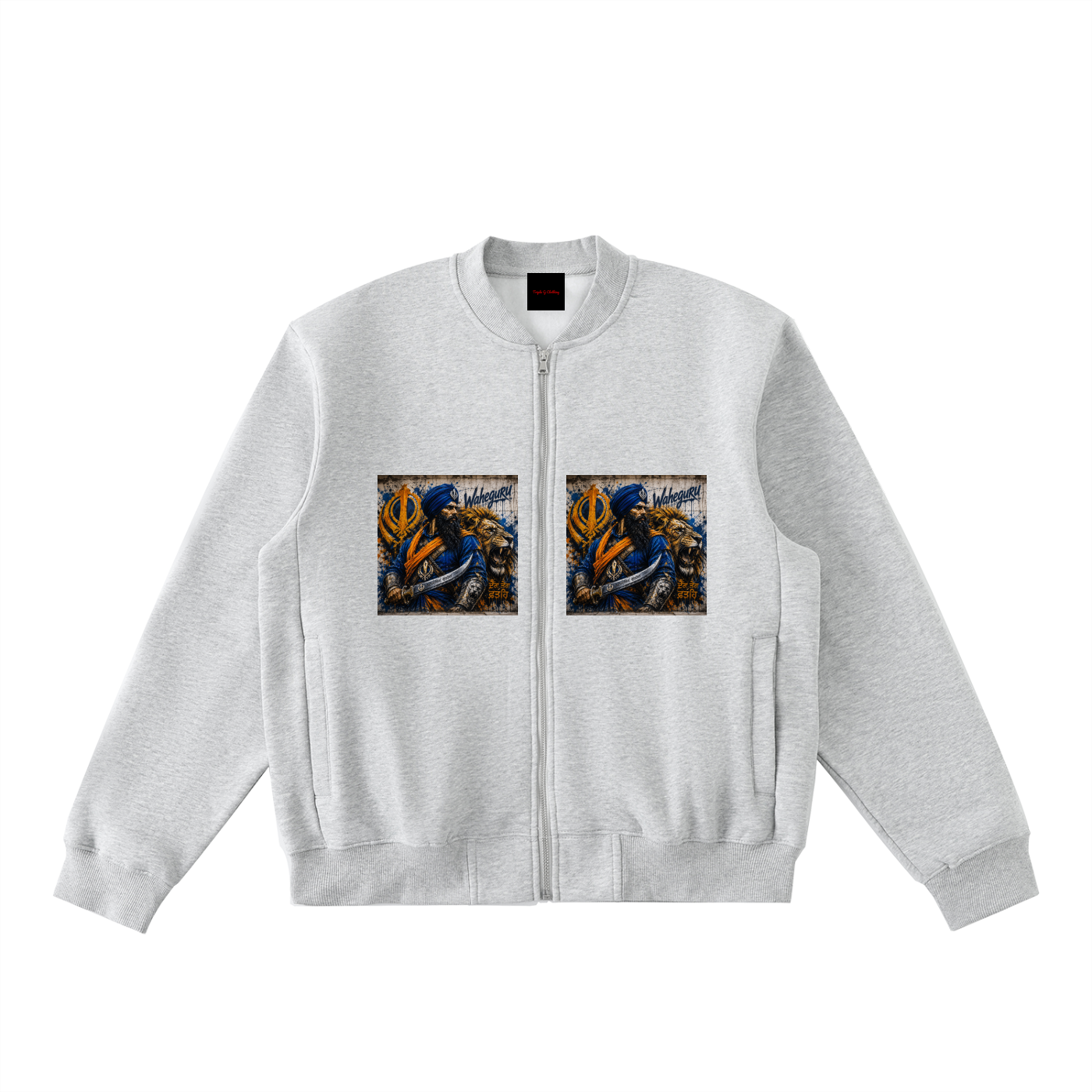 Essential Zip-Up Fleeced Varsity Jacket