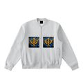 Essential Zip-Up Fleeced Varsity Jacket