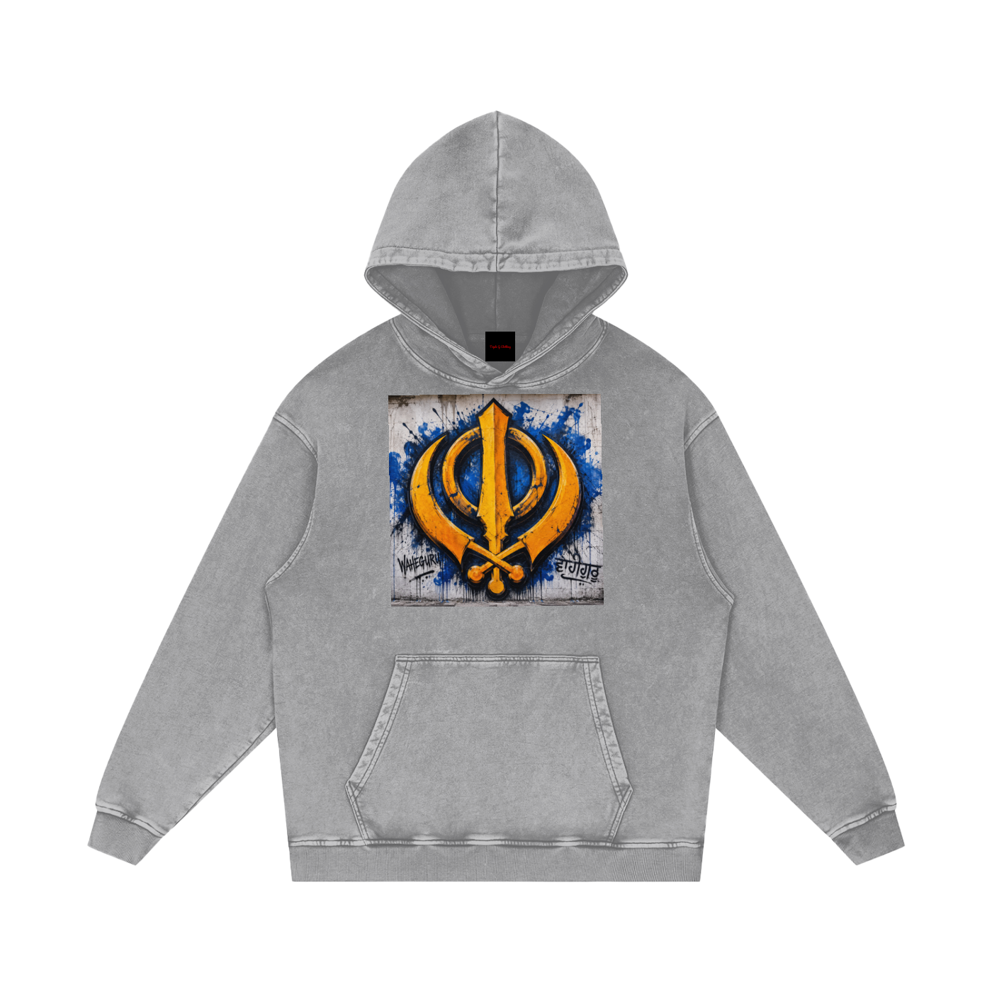 Snow Washed Loose Cotton Hoodie