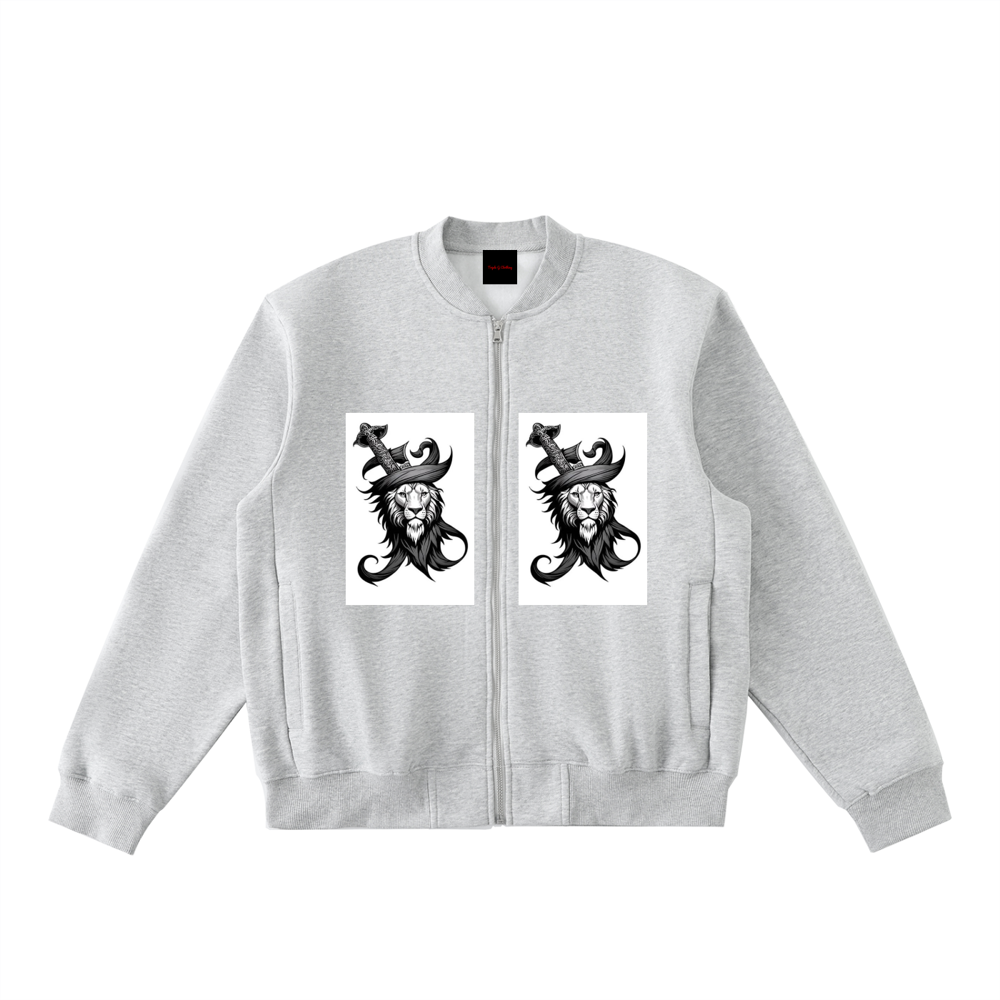 Essential Zip-Up Fleeced Varsity Jacket