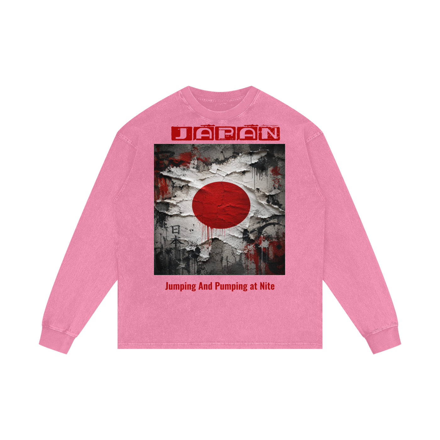 Acid Wash Oversize Long Sleeve T-Shirt