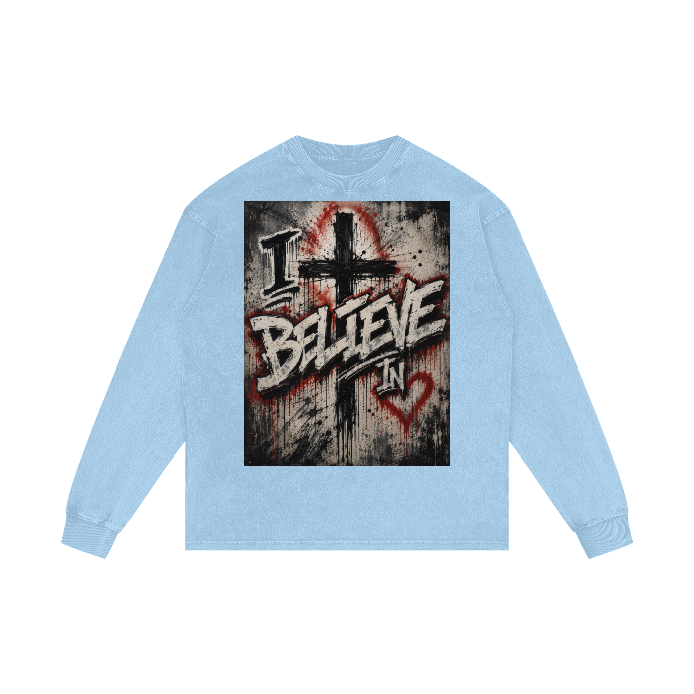 Acid Wash Oversize Long Sleeve T-Shirt