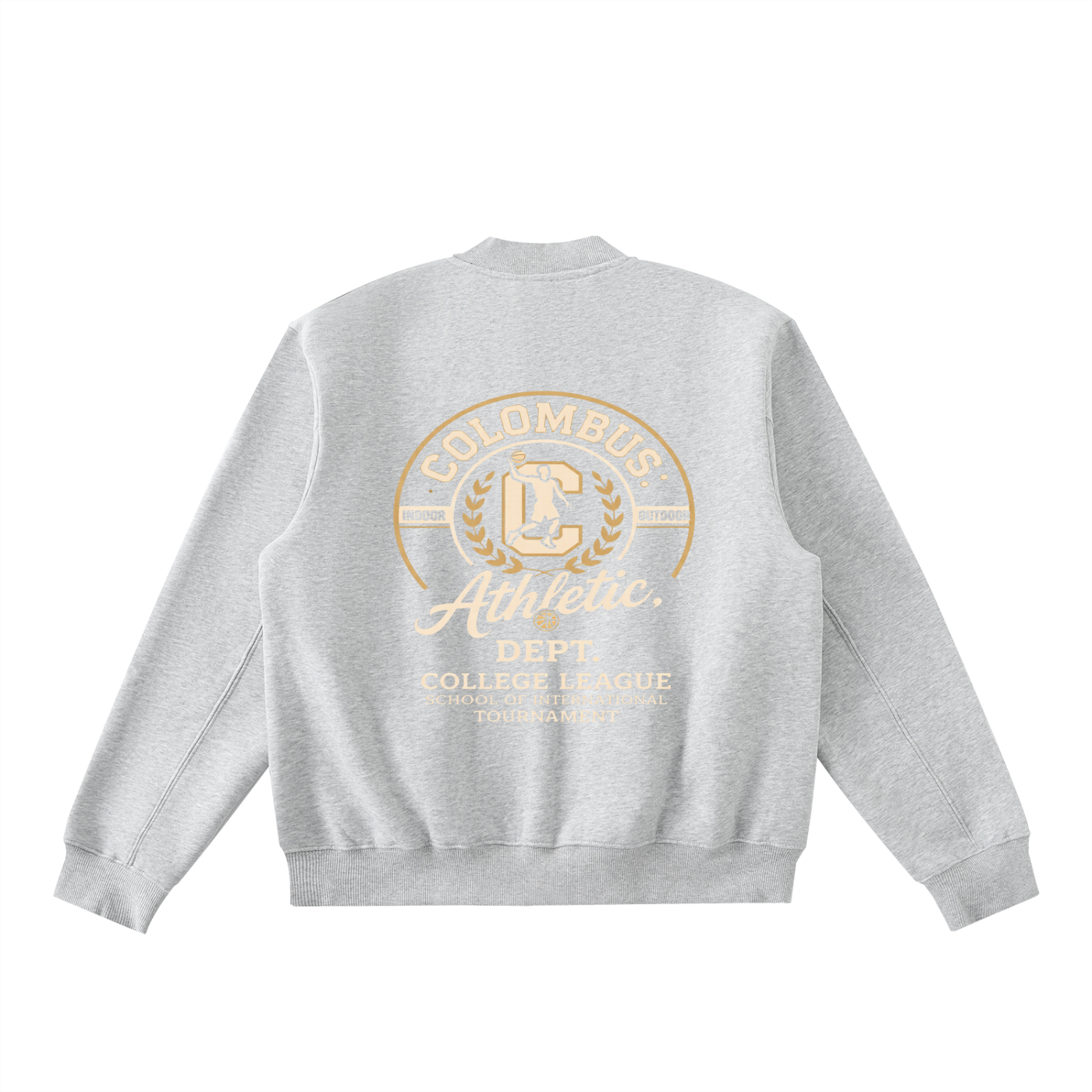 Essential Zip-Up Fleeced Varsity Jacket