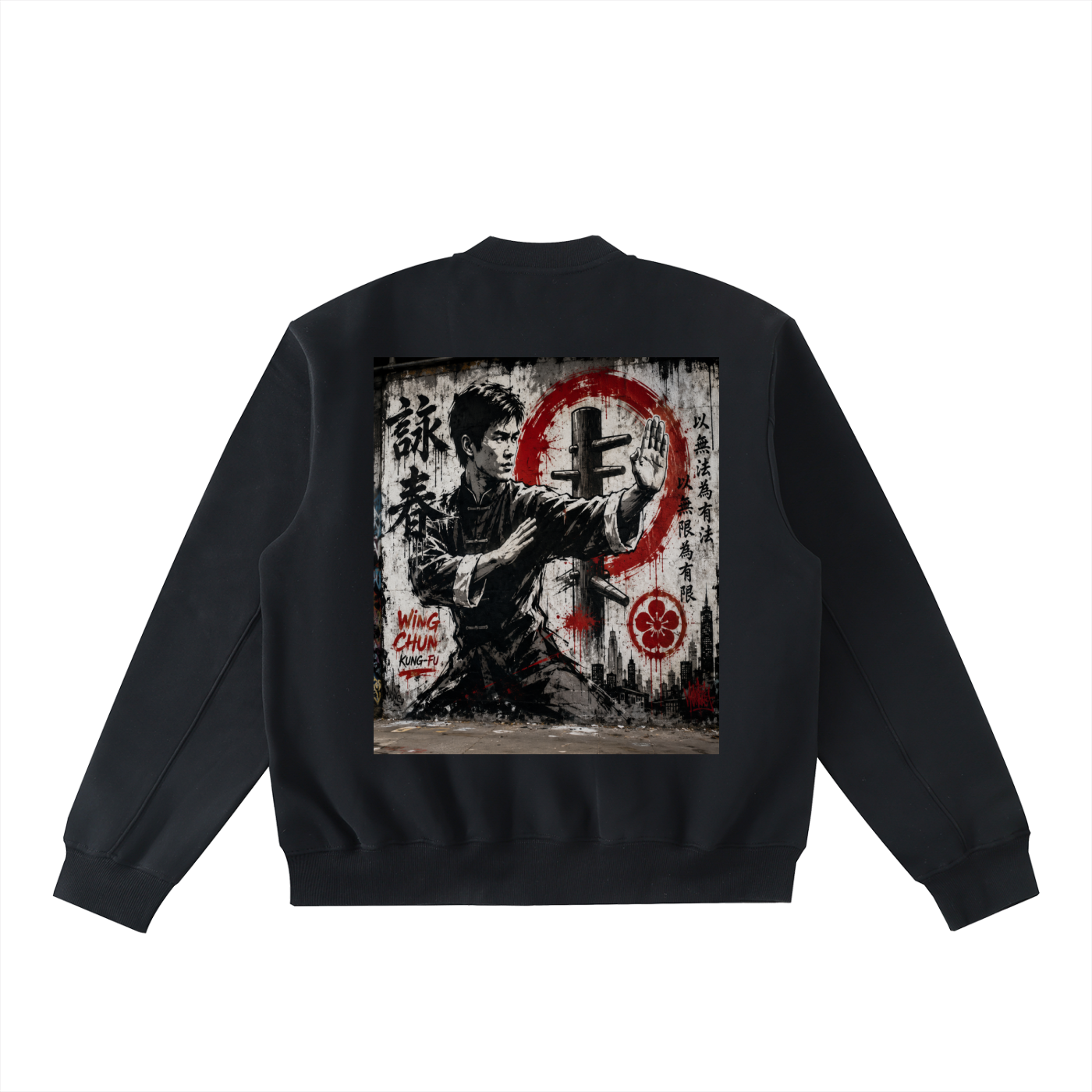 Essential Zip-Up Fleeced Varsity Jacket