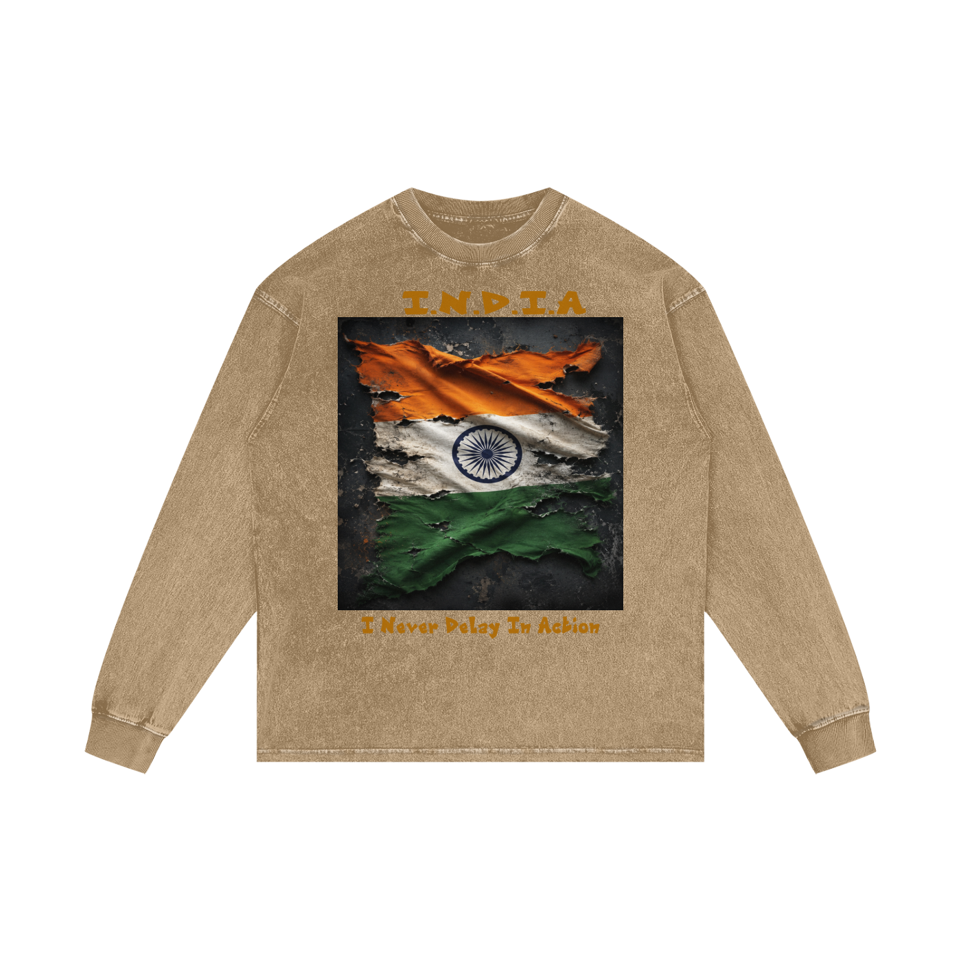 Acid Wash Oversize Long Sleeve T-Shirt