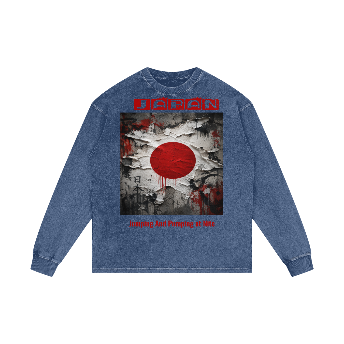 Acid Wash Oversize Long Sleeve T-Shirt