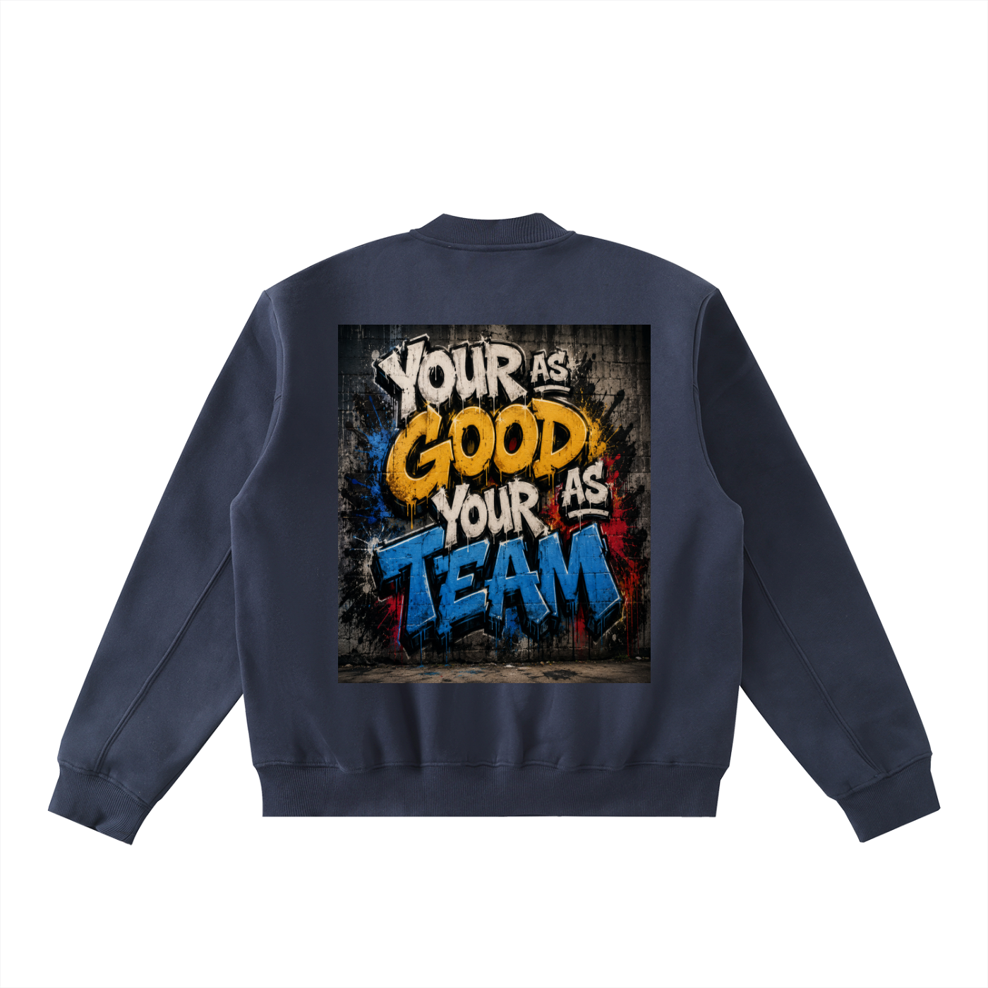 Essential Zip-Up Fleeced Varsity Jacket