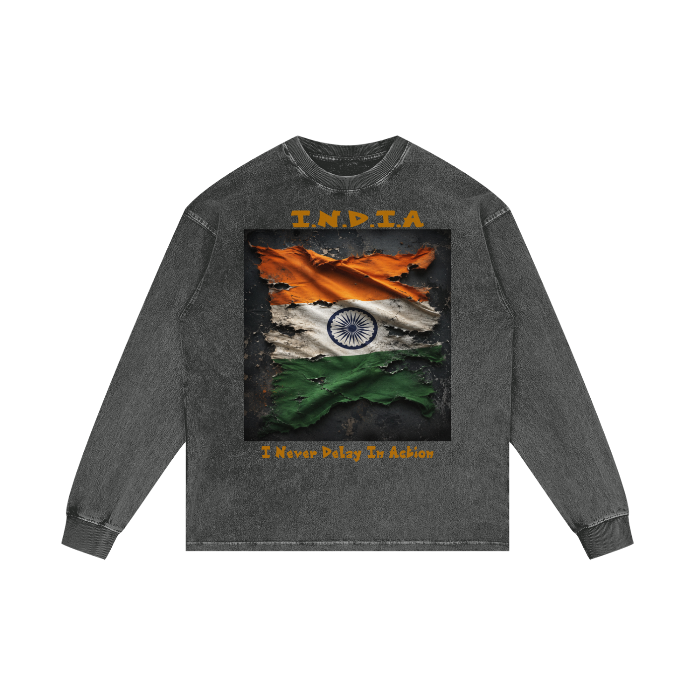 Acid Wash Oversize Long Sleeve T-Shirt