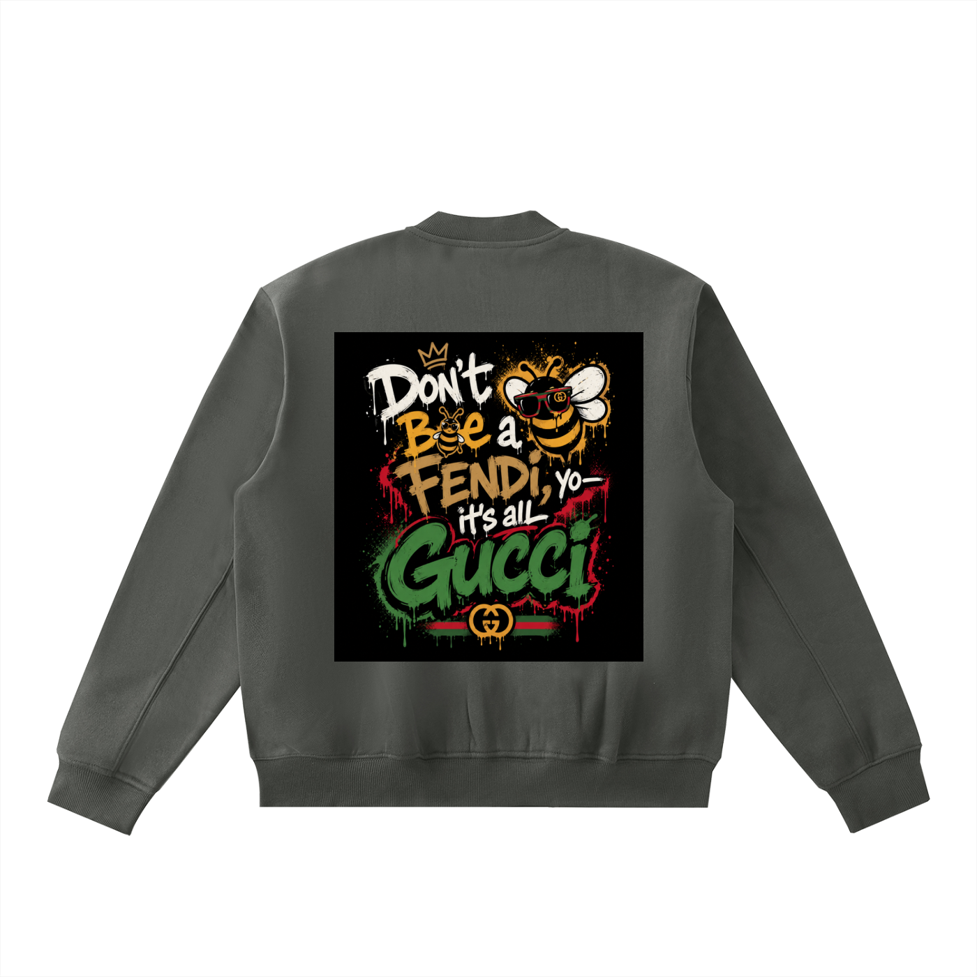 Essential Zip-Up Fleeced Varsity Jacket