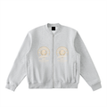Essential Zip-Up Fleeced Varsity Jacket